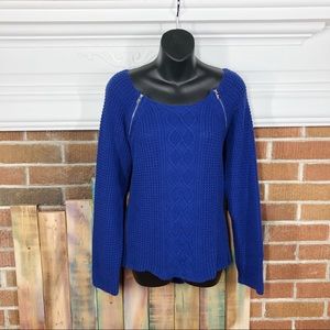 Knit Sweater with Zipper Detail